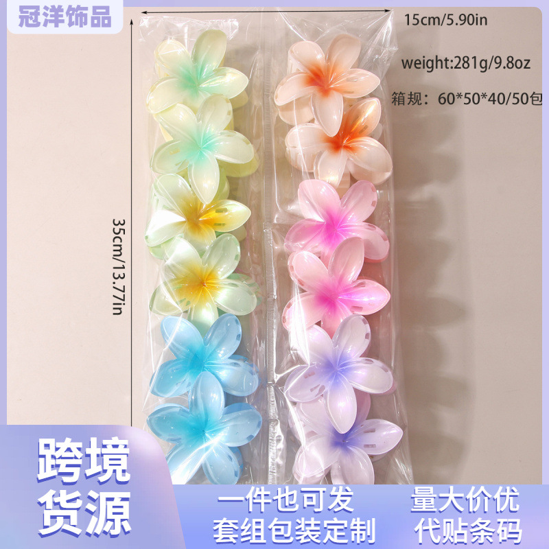 Guanyang ABS hair clip, flower clip, European and American Amazon fashion shark claw clip, not easy to break, can be used as a hair clip pic 5