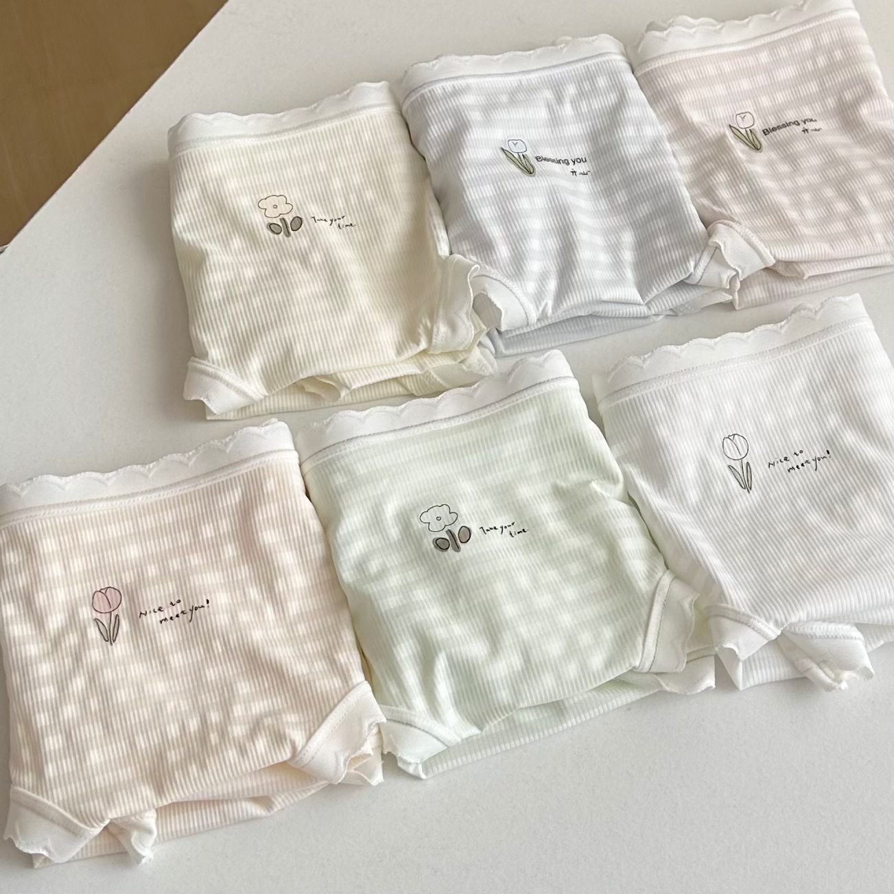 7A全裤抑菌横条肌理裸感轻氧裤纯棉裆部抑菌舒适透气速干女士内裤详情3