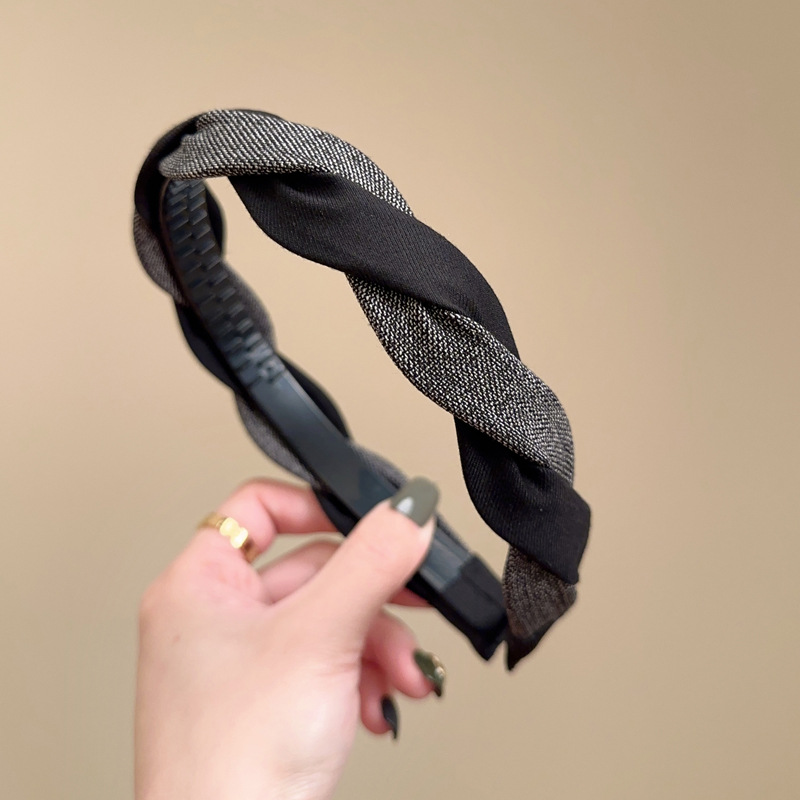 带齿升级款~简约气质辫子发箍女2024新款高级感洋气时尚头箍发卡详情3