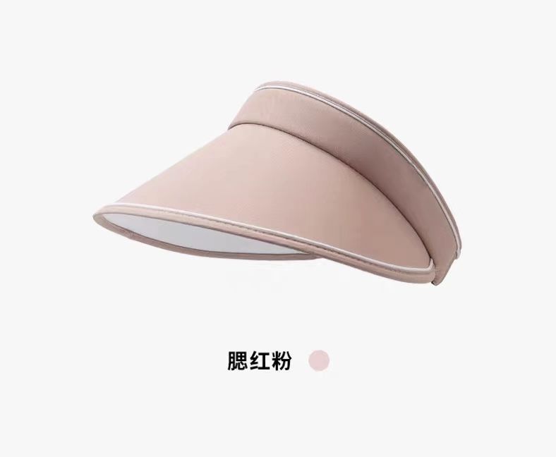 网红大帽檐防紫外线遮脸遮阳帽户外太阳帽子夏季新款空顶防晒帽女详情12
