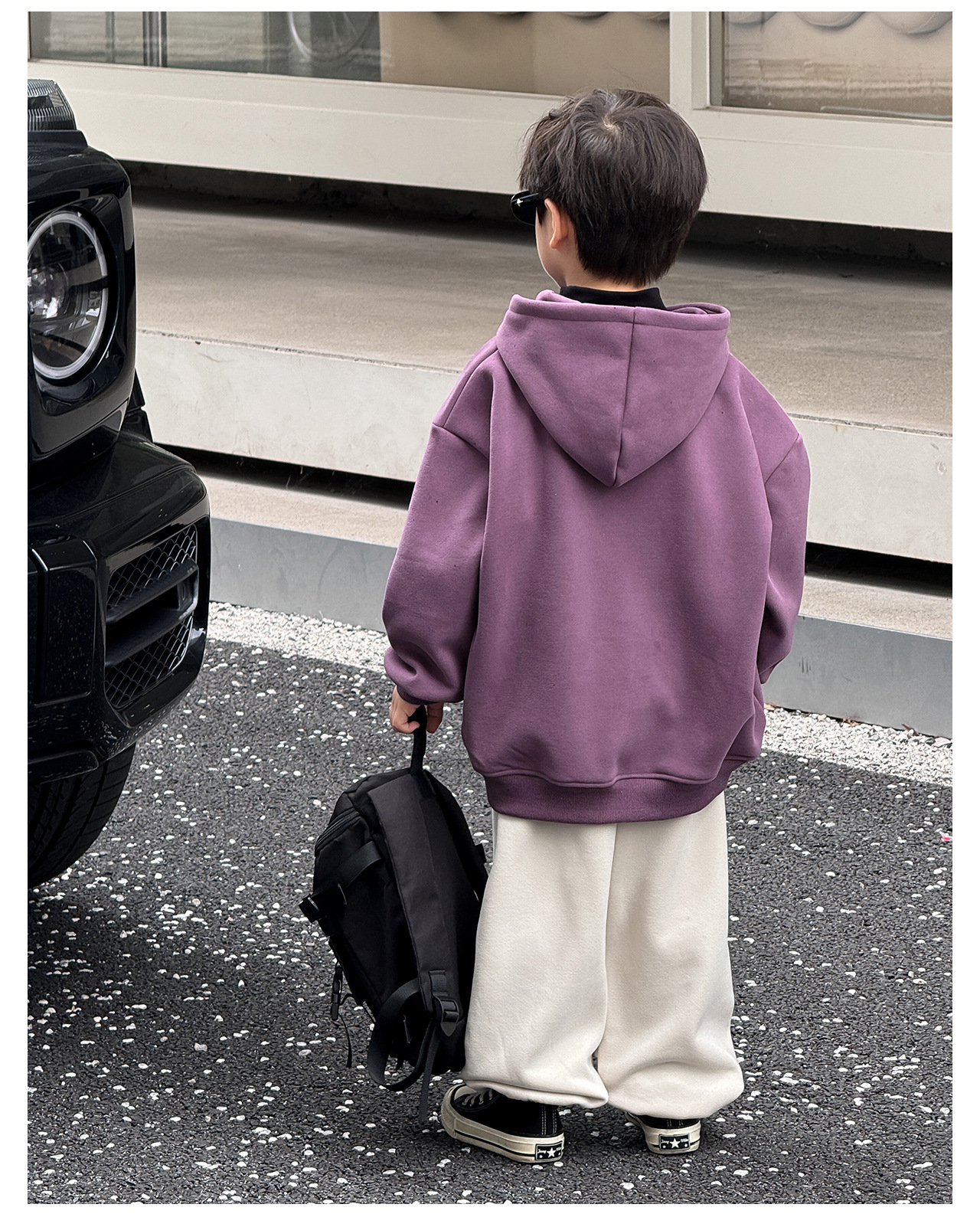 童酷2024儿童冬款湖州织里童装韩版宝宝上衣笑脸刺绣连帽男童卫衣详情18