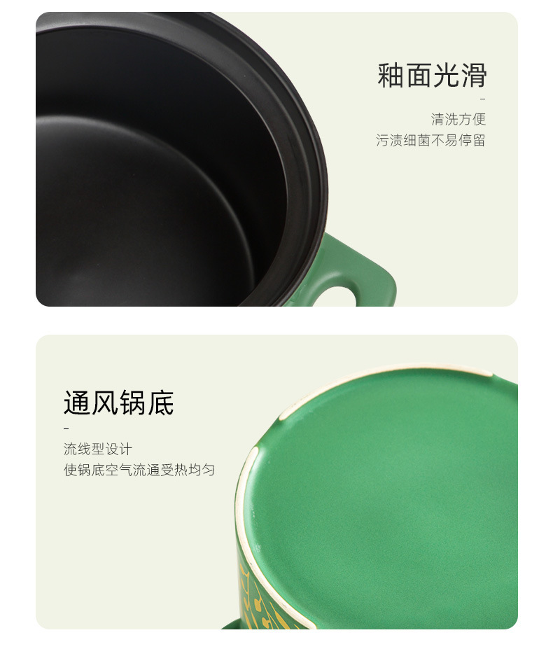 CNNB clay pot stew pot, household gas ceramic soup pot, small high-temperature resistant 煲仔饭 pot, stone pot for making soup, clay pot pic 12