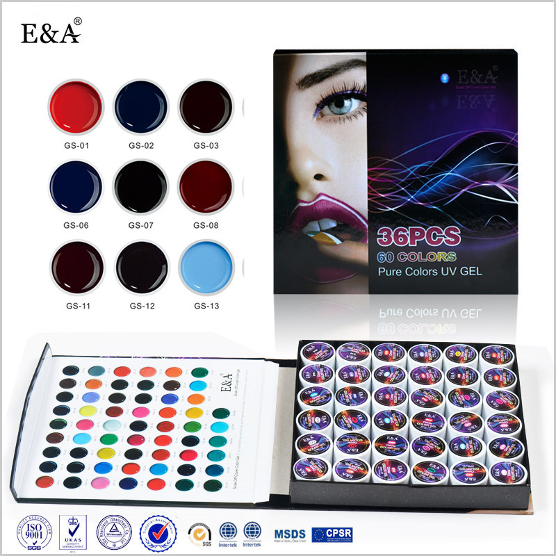 E&A2018 Manufacturer sells 72-color solid nail polish gel phototherapy painting gel sets and 36-color sets exclusively for export pic 4