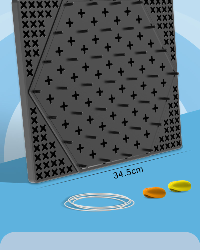 跨境几何连锁棋桌面游戏橡皮筋三角形幼儿园儿童逻辑思维益智玩具详情9