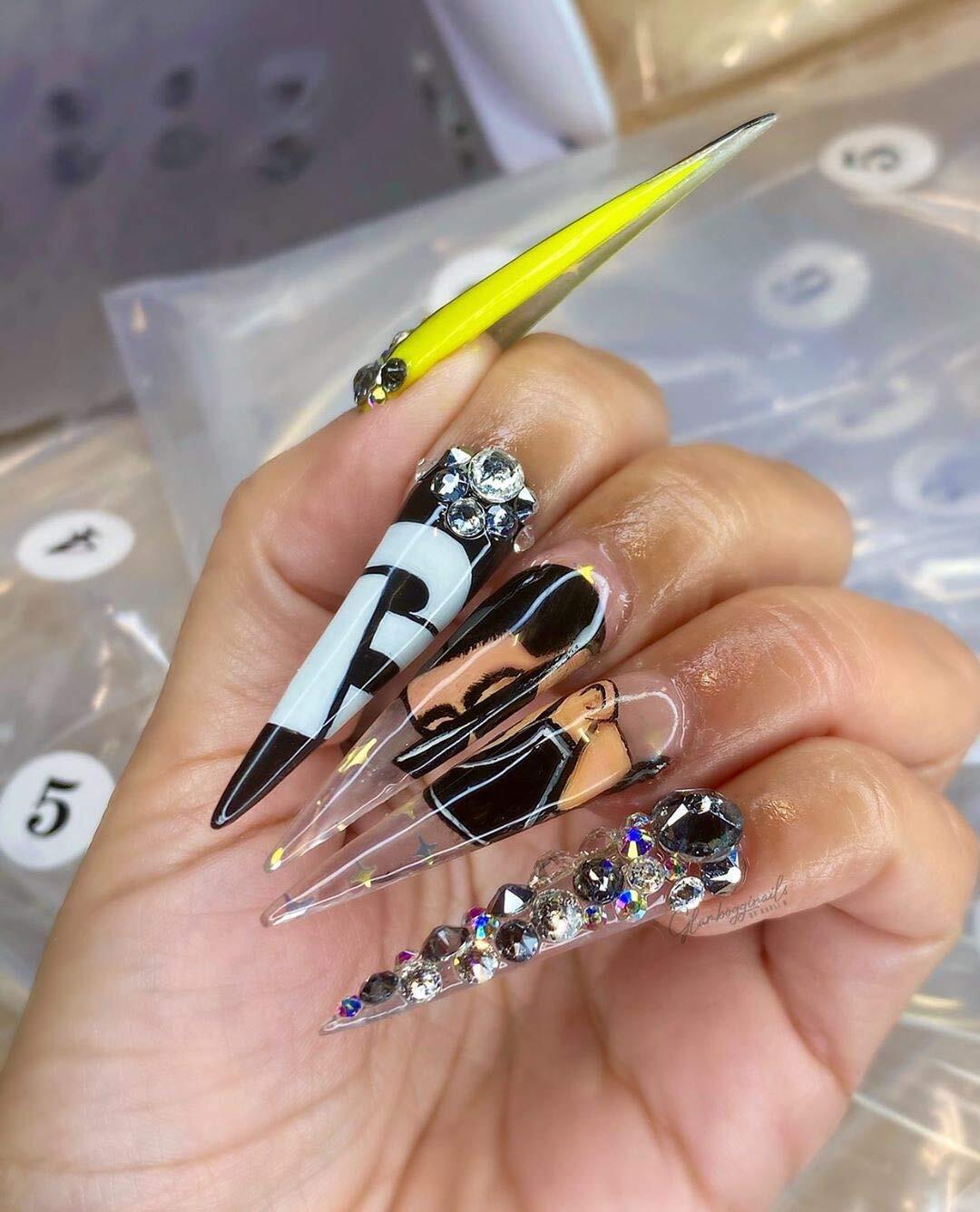 500片袋装假指甲沙龙甲长尖甲透明欧美跨境新款指甲详情10