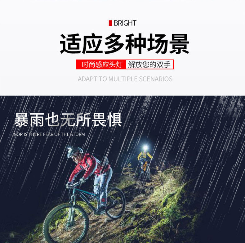 Fishing headlamp dedicated sensor light led strong light charging ultra-bright head-mounted ultra-light small lighting lamp for outdoor use pic 6