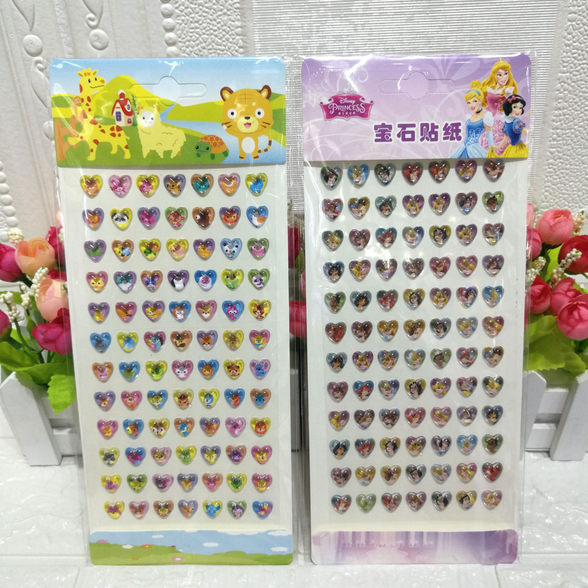 Officially authorized cartoon acrylic diamond and gemstone stickers, heart-shaped 10mm round diamond stickers, DIY mobile phone stickers pic 7