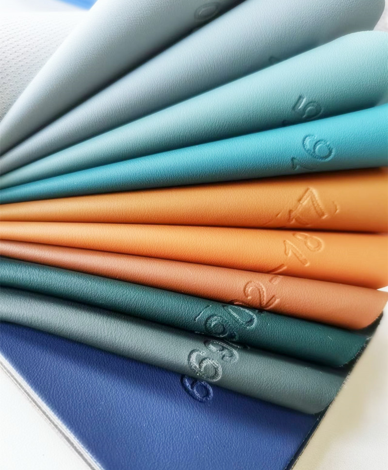 The manufacturer has in stock pvc artificial leather sofa seats, soft and hard wrapped leather fabric, 37-color silicone and leather material pic 7