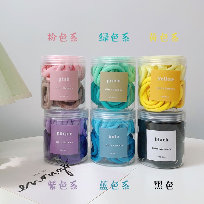 National trend series hair ties, colorful high-elasticity candy-colored rubber bands, hair bands, hair accessories pic 4