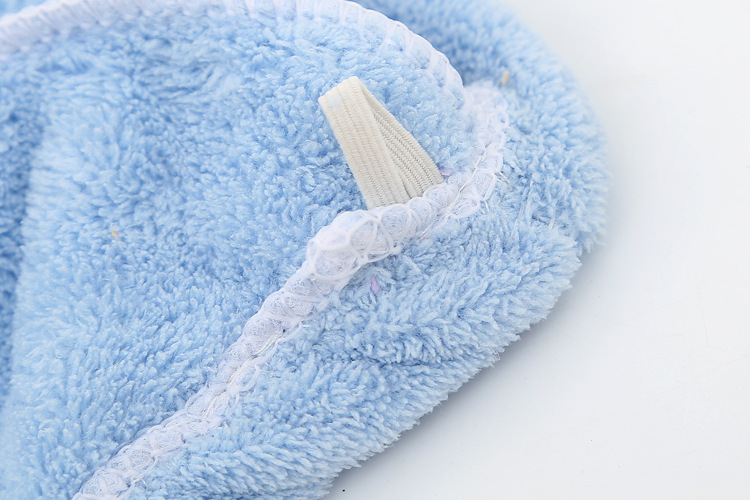 The high-density thickened coral fleece dry hair cap and quick-drying shower cap are soft and do not fade pic 19