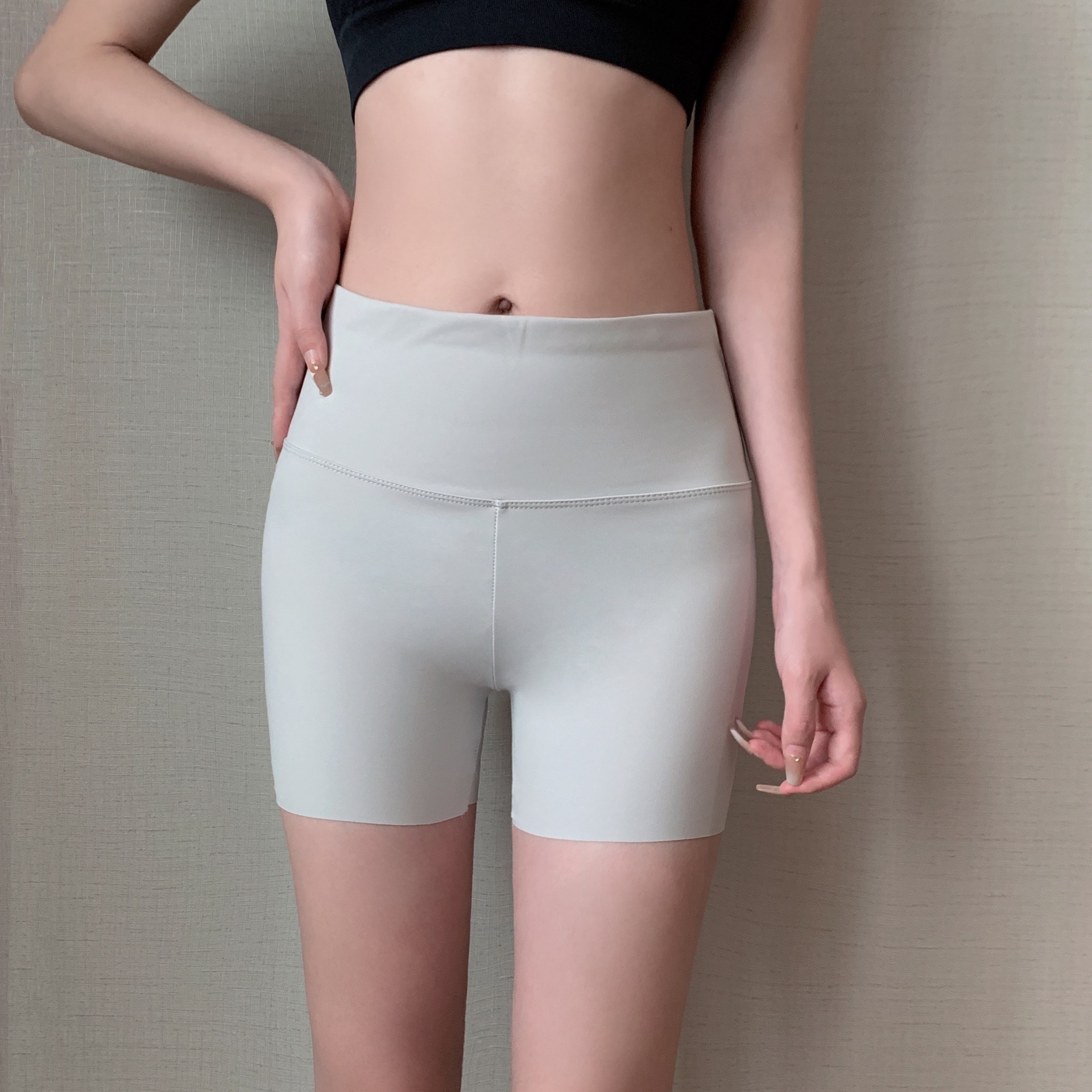 Three-point shark pants leggings for women, five-point summer thin tight-fitting outerwear, and nine-point letter-shaped belt-cinching and hip-lifting Barbie pants pic 17