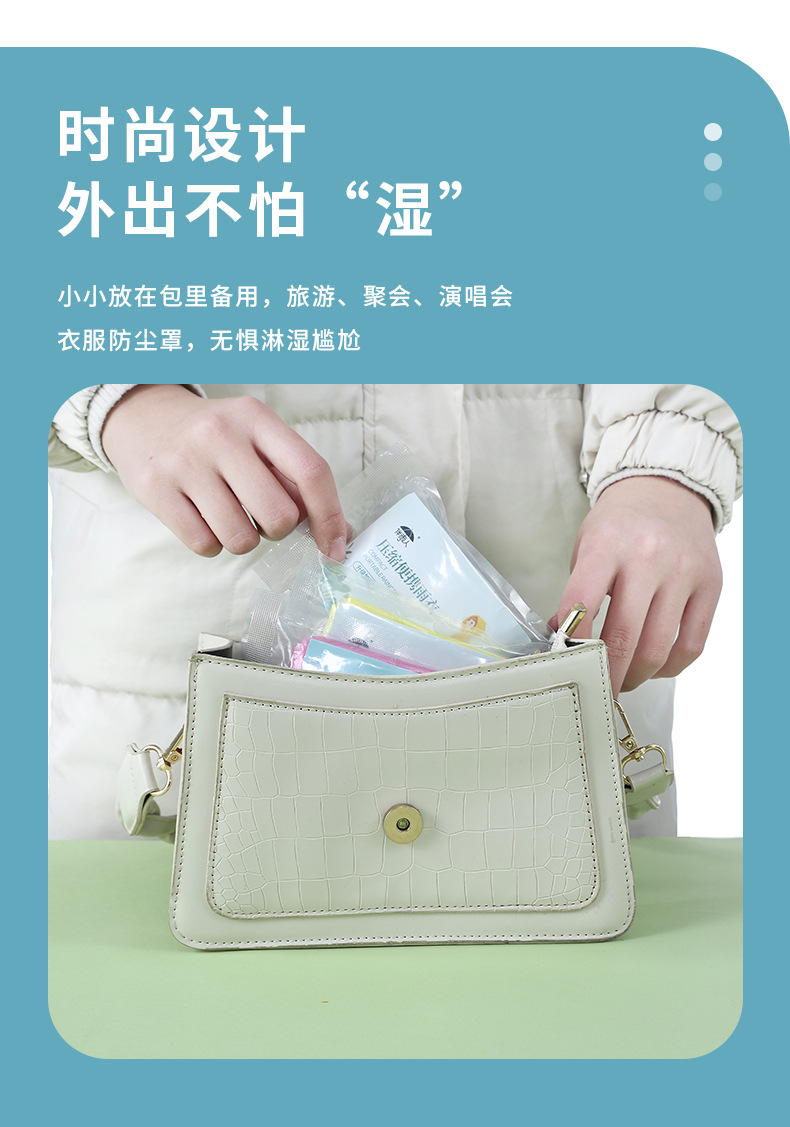 卡片雨衣真空压缩加厚20g成人户外旅游景区便携式一次性雨衣批发详情9