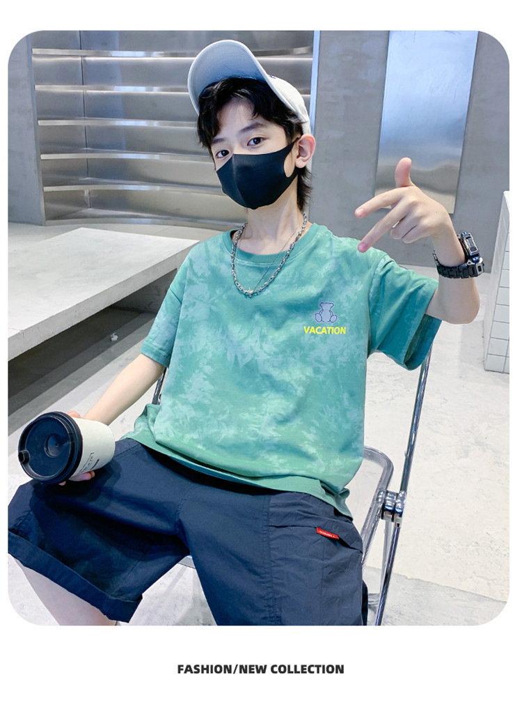 男童短袖t恤夏装2024新款男孩夏季半袖体恤上衣服大童痞帅儿童装详情12