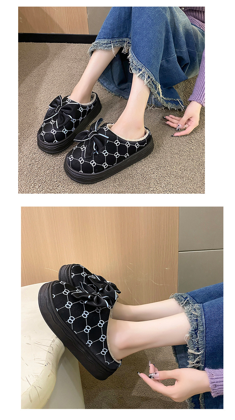 冬季棉拖鞋女士居家室内防滑厚底时尚ins加绒加厚棉拖鞋一件代发详情24