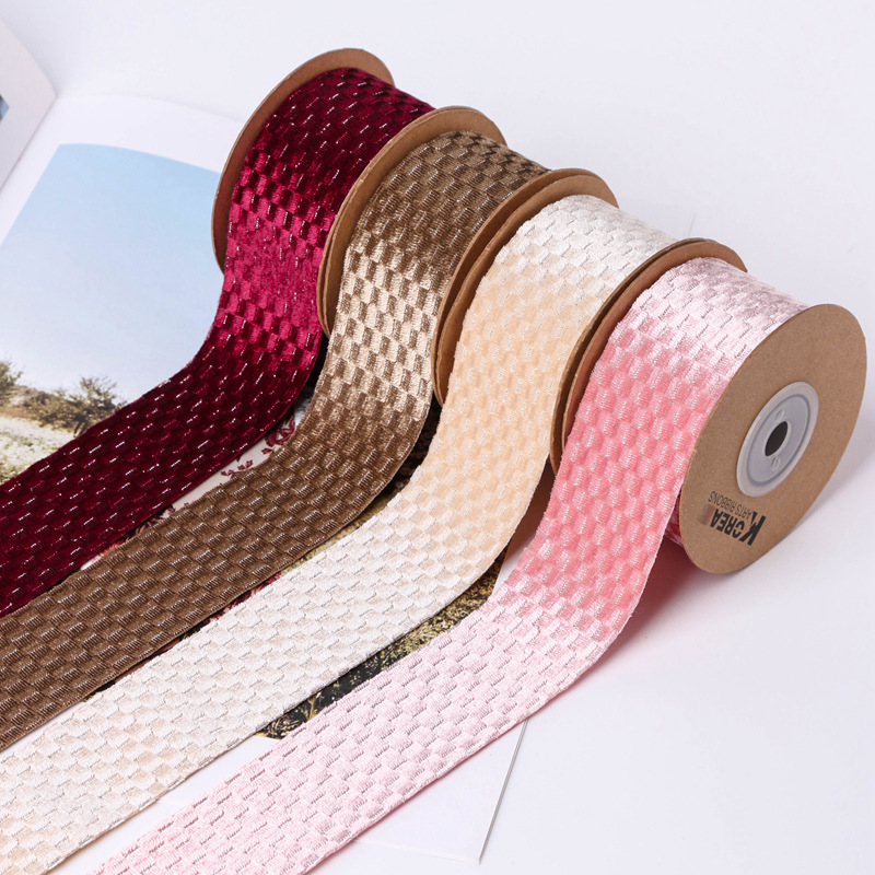 DIY silver wire flocked concave-convex checkered webbing, bow tie hair accessory, bow tie top hat, shoe flower accessory, plush silver onion ribbon pic 8