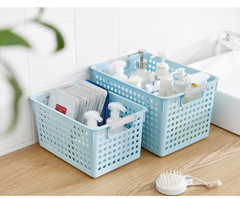 Plastic storage boxes, storage frames, supermarket storage baskets, kindergarten toys, desktop snacks, kitchen fruit and vegetable storage baskets pic 12