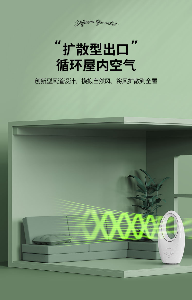 无叶风扇 静音式家用电风扇 塔扇立式电风扇落地扇电风扇无叶扇详情5
