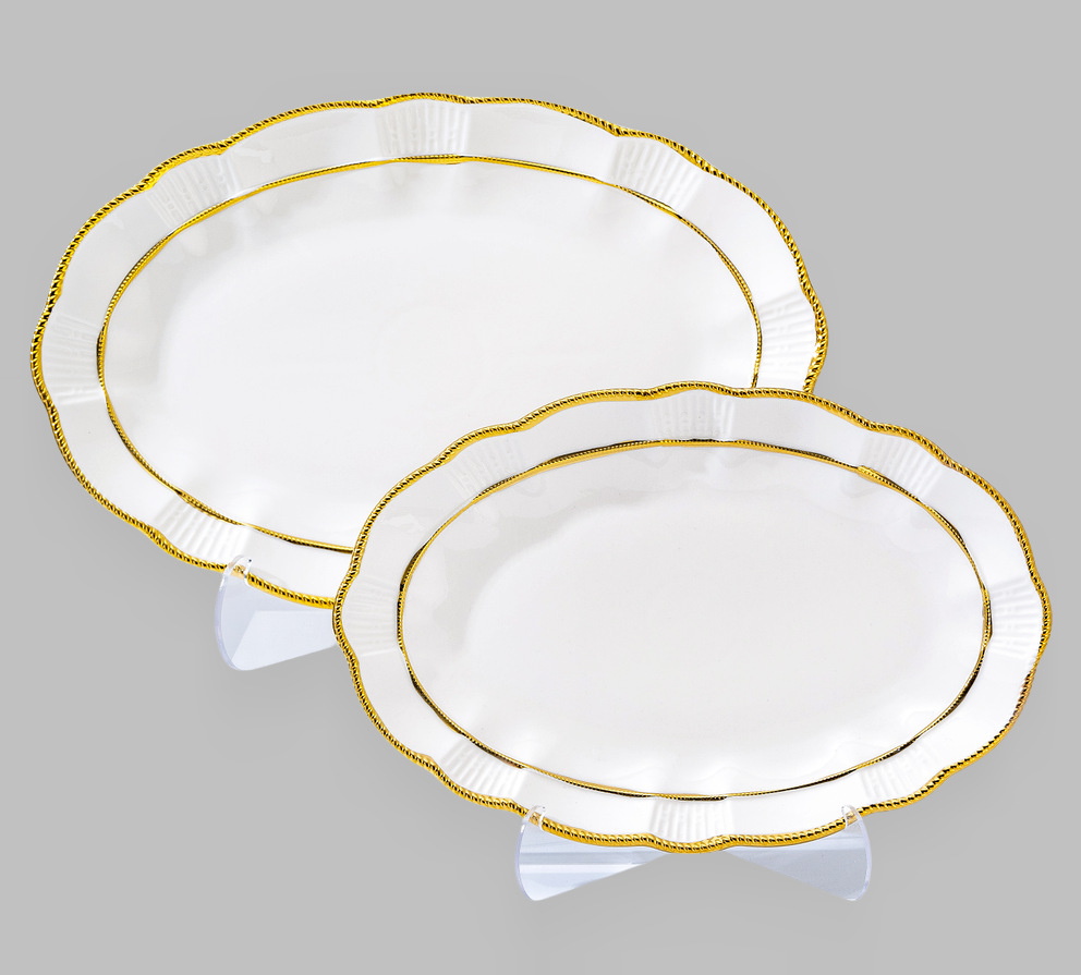 Wholesale of light luxury ceramic tableware sets, high-end gold-plated plates with gold edges pic 7