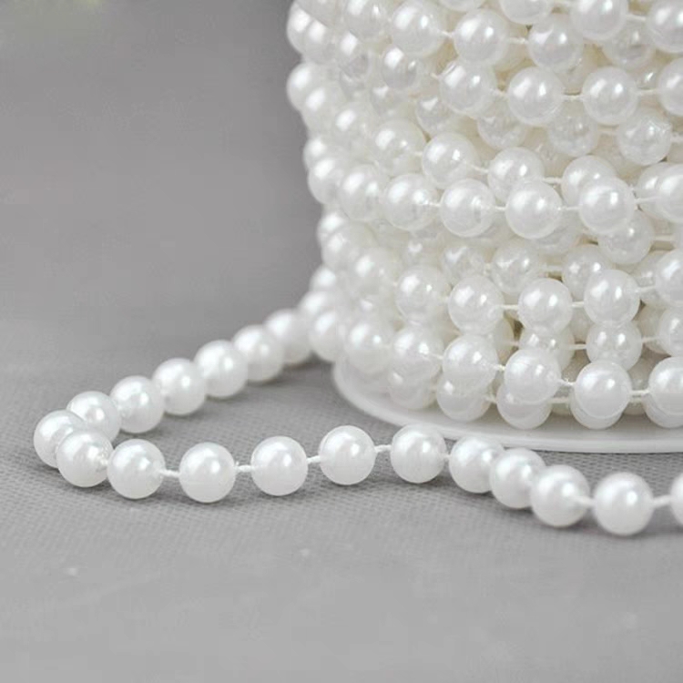 Hot flower art toy cake DIY imitation pearl wire bead 8mm 15m wedding decoration accessories pic 1