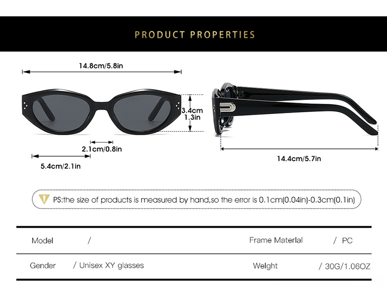 2024新款墨镜女网红同款轻奢高级感墨镜男 潮猫眼墨镜防晒太阳镜详情5