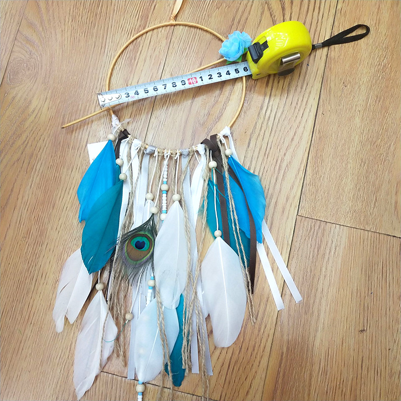 Factory wholesale vintage tassel feather dream catchers, creative feather decorations for room decoration, and dream nets pic 4