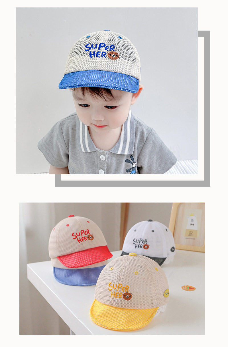 Korean baby hats, breathable, sunshade and sun protection baseball caps for spring, autumn and summer, fashionable and versatile baseball caps for boys and girls pic 7