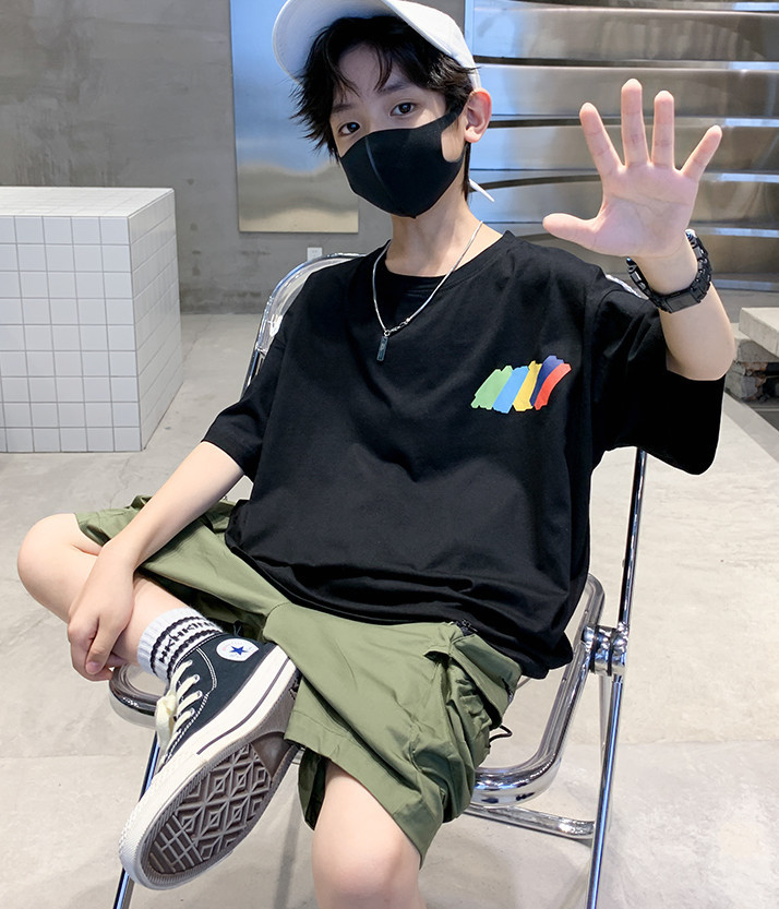 儿童装男童短袖T恤夏装2022年新款夏季男孩中大童夏款纯棉上衣潮t详情24