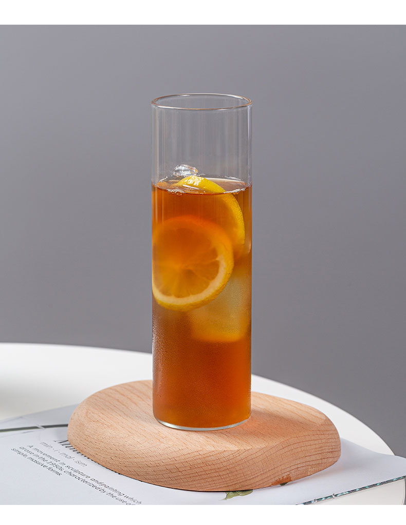 直筒柯林杯耐热玻璃杯网红餐厅长饮杯鸡尾酒杯果汁杯子加长水杯详情10