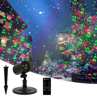 Cross-border exclusive plastic shell laser light outdoor waterproof Christmas starry sky pattern RF remote control pic 3