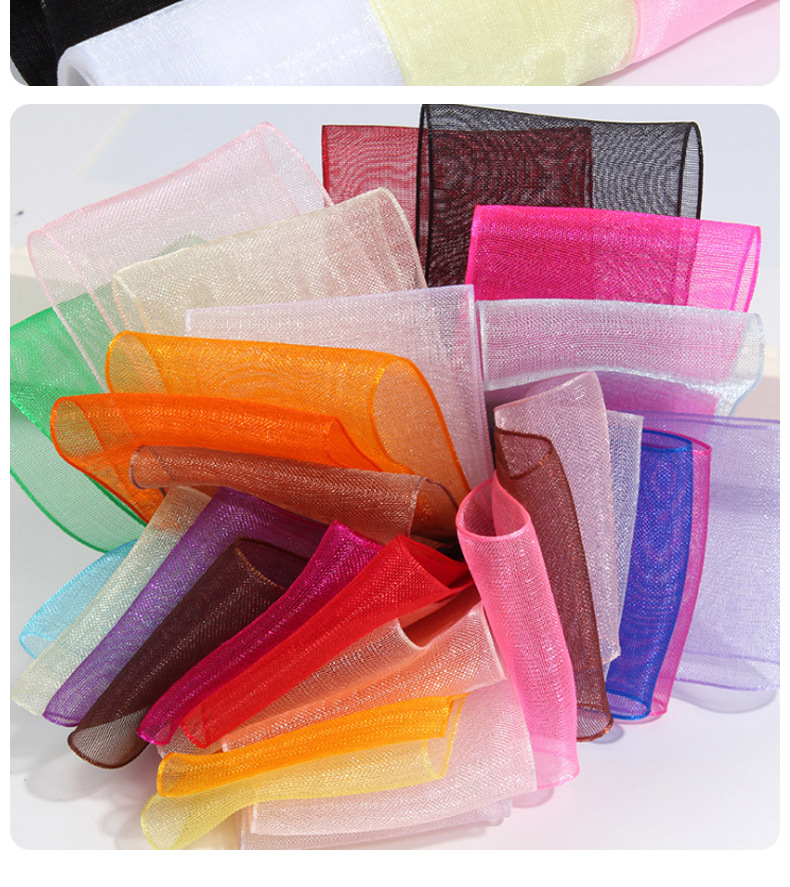 Dingxin Ribbon Wholesale, DIY handmade headwear, bow, snow gauze ribbon, wedding cake, gift packaging, transparent ribbons pic 20