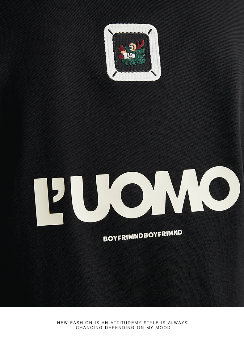 亦止男装龙年刺绣印花印花T恤男短袖夏季新款休闲情侣半袖上衣潮详情18