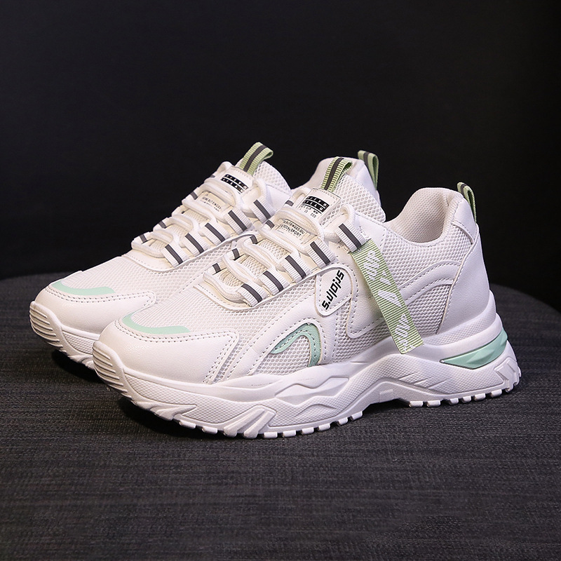 拼色老爹鞋女2024新款韩版透气网面休闲鞋女厚底增高运动鞋批发详情22