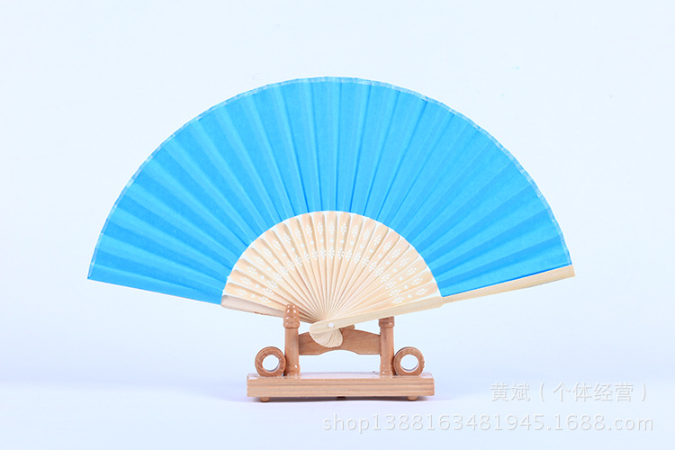 7寸空白折扇儿童绘画涂色纸扇白色彩色扇子幼儿园创意DIY手工材料详情27