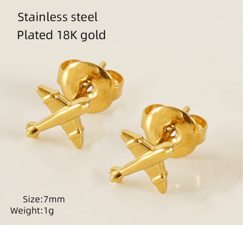 European and American ins style mini titanium steel ear studs, elegant and high-end heart-shaped earrings, 18K stainless steel irregular earrings for women pic 20