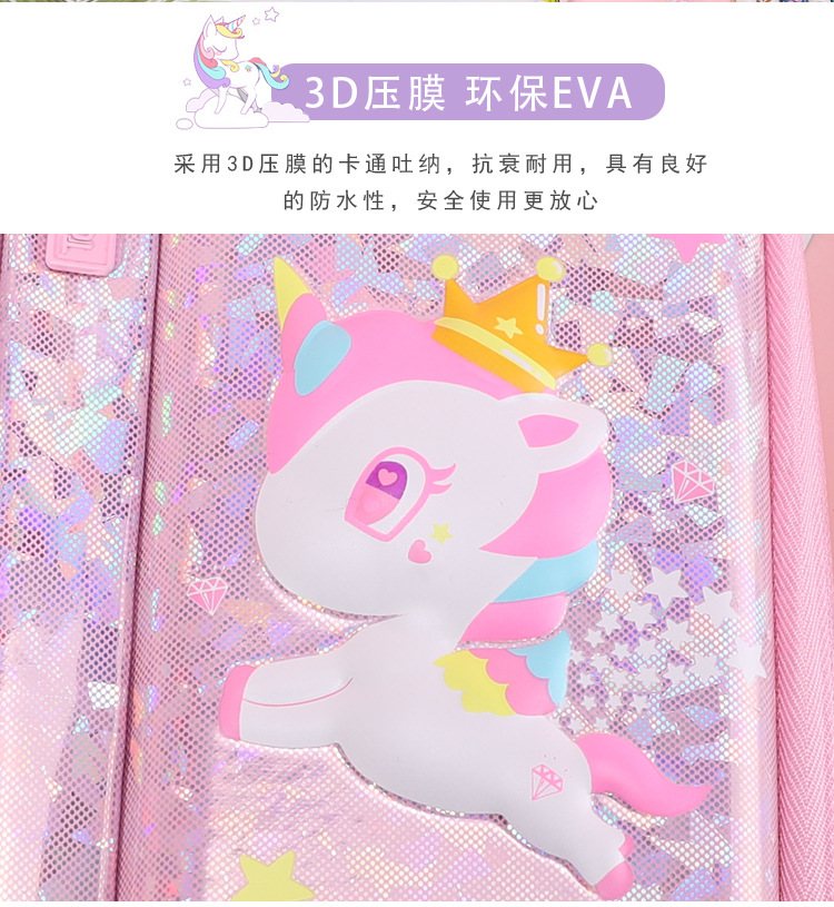 TOPSTHINK Fashion 3D Unicorn EVA material cartoon pen case Large Capacity Creative stationery bag Simple and niche hand-held silicone pen case pic 20