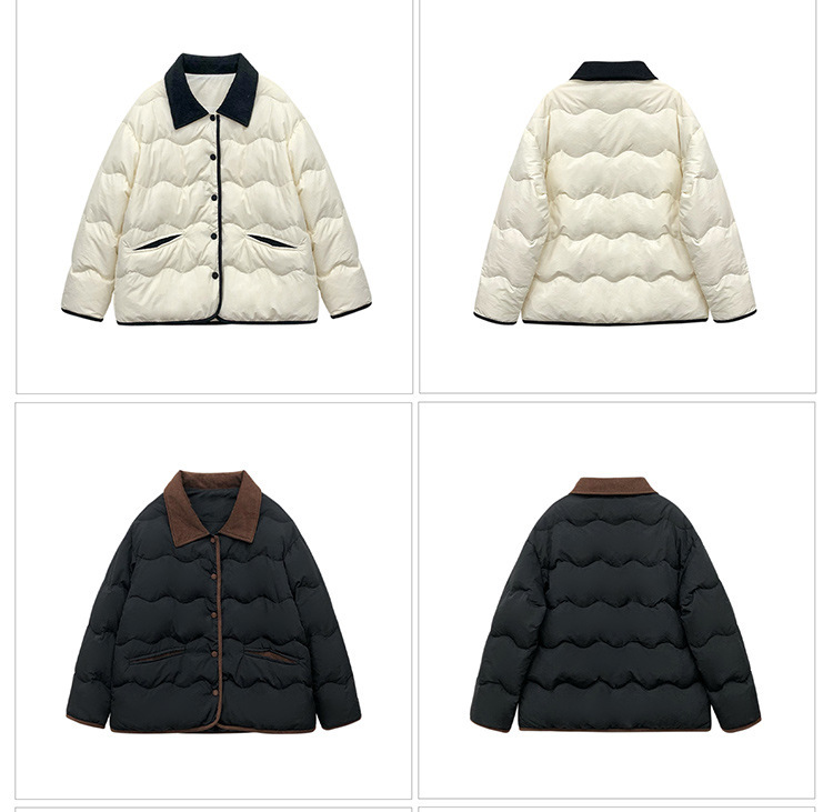 Lapel Dongdaemun light down cotton-padded jacket for women, short chanel-style cotton-padded jacket, casual coat for winter pic 42