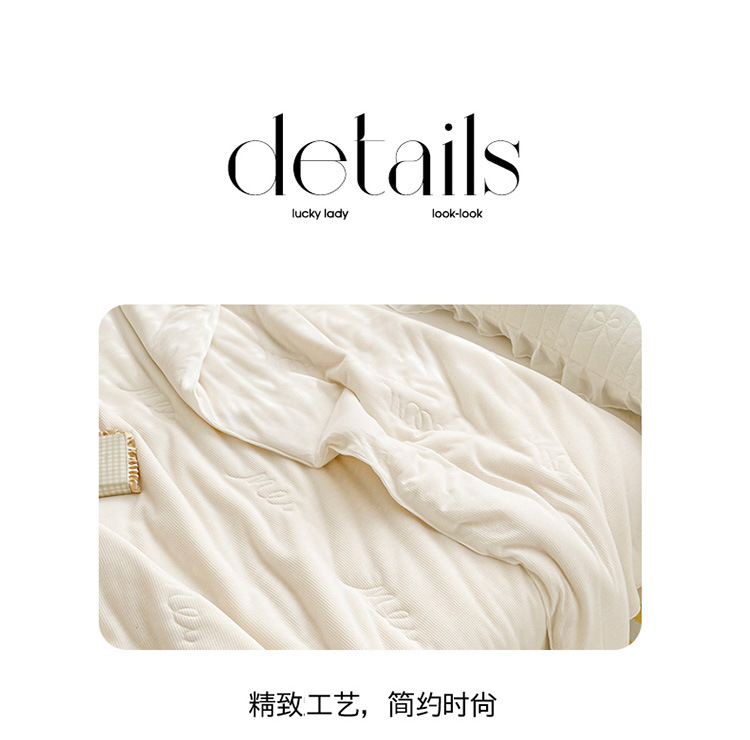 华夫格针织棉夏凉被床上用品家用纯色空调夏被单双人被芯宿舍被子详情12