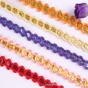 Yiwu manufacturer wholesale of clothing accessories, herringbone lace, centipede lace in stock supply, wavy colored lace pic 11