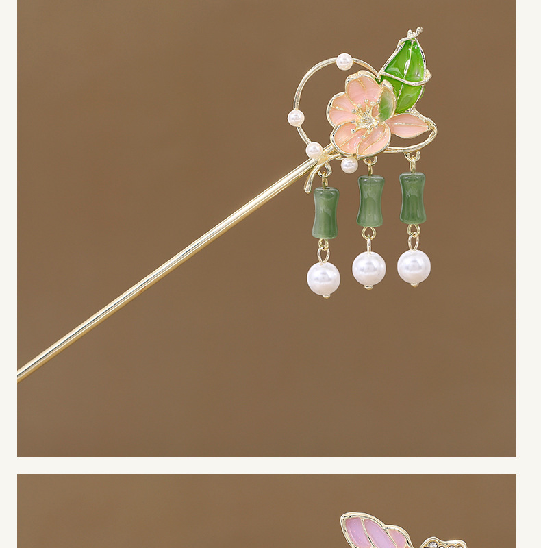 Ancient-style hairpins, tassels, flower hairpins, high-end updo, Chinese cheongsam accessories, ancient-style hair tie accessories for women pic 15