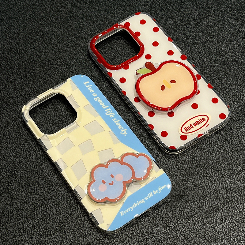 夏日清新波点双层适用iPhone15ProMax苹果14/13/12手机壳新款防摔详情5