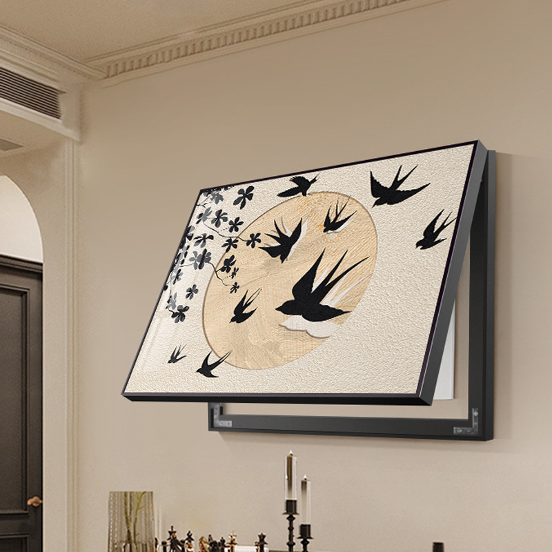 中古风餐厅电表箱装饰画复古客厅电闸箱遮挡壁画客厅电源开关挂画详情6