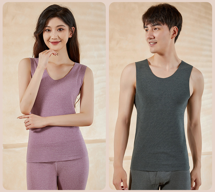 The 2022 new style of German velvet temperature-changing patch vest with fleece thickening and warmth, a seamless inner layer for men in autumn and winter pic 17