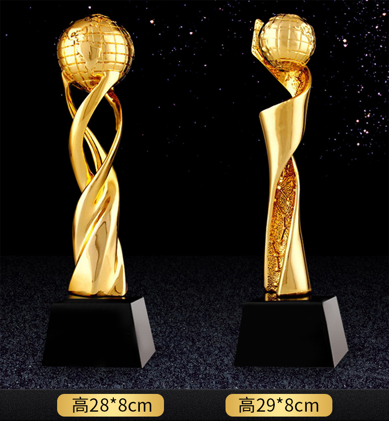 Creative crystal trophy, Thumb Five-pointed star Annual meeting Commendation Resin Metal Trophy, Event Plastic Engraved Award pic 7