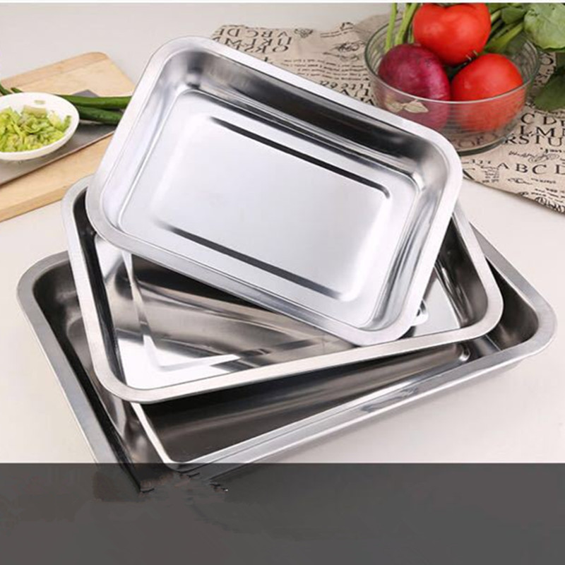 Factory direct sales of 32*22 square plates, stainless steel plates, 20*27 barbecue plates, wholesale two-yuan supply pic 5