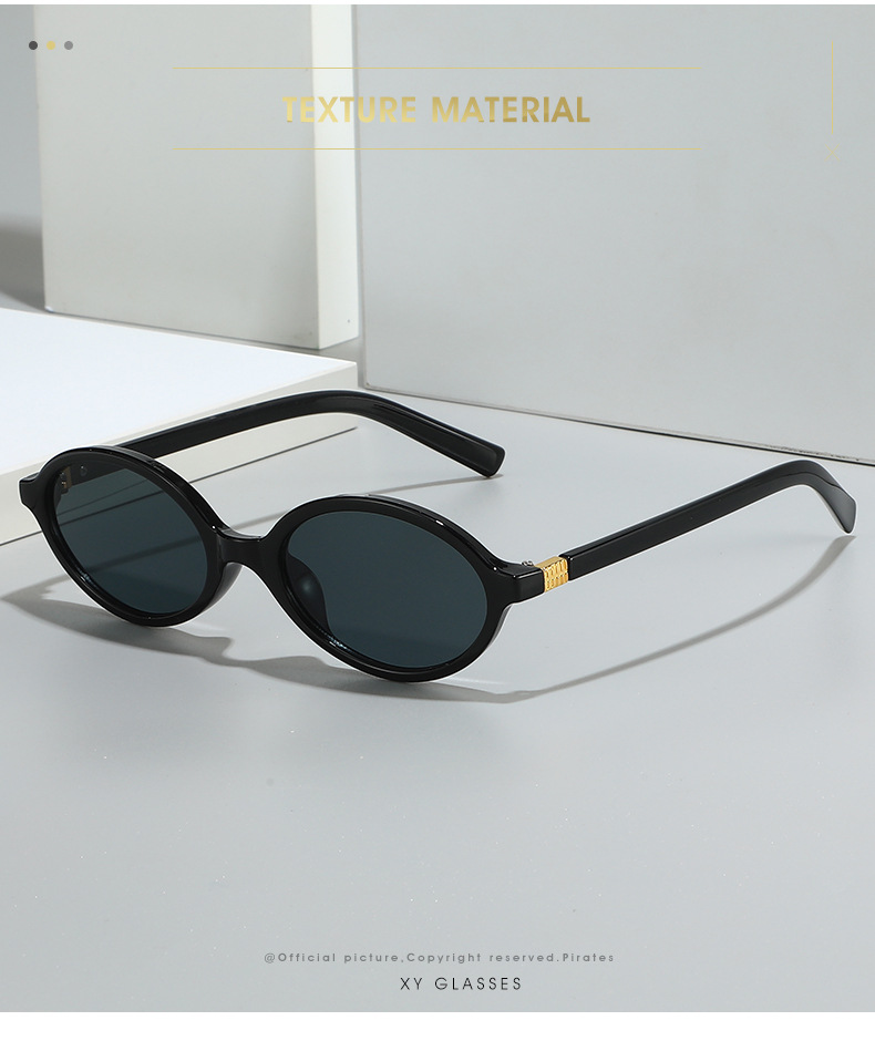 24爆款欧美时尚椭圆小框墨镜女高级感太阳镜女跨境批发sunglasses详情2