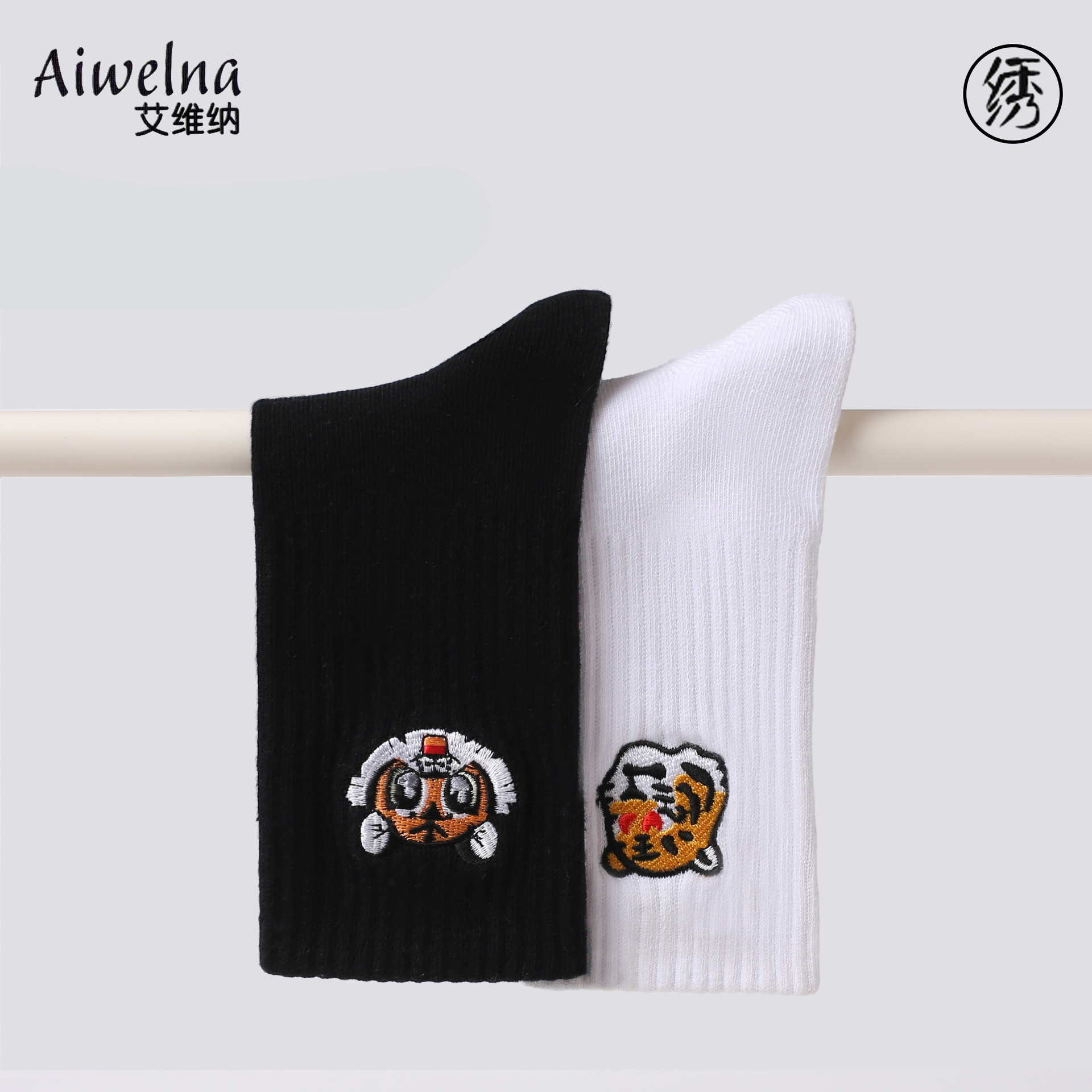 New high-end embroidered socks for spring and summer, deodorizing, comfortable, casual, trendy and fashionable, suitable for all seasons for both men and women pic 7