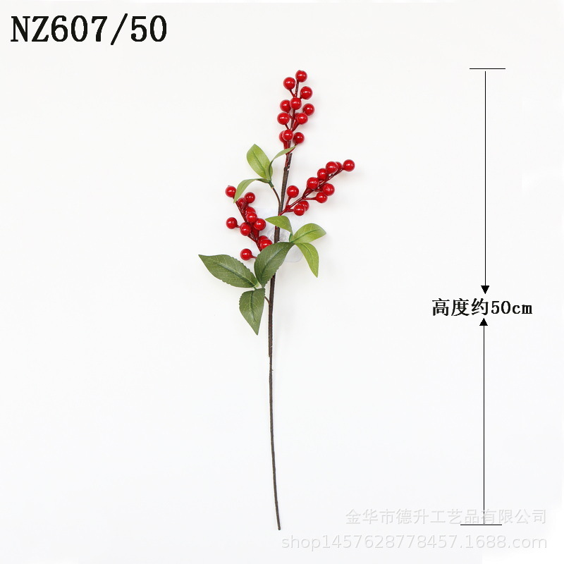 Desheng 2022 New Year Simulation Flower Art, New Year Decoration Flower Arrangement, Money Fruit, Winter green Fruit, Housewarming gift pic 14