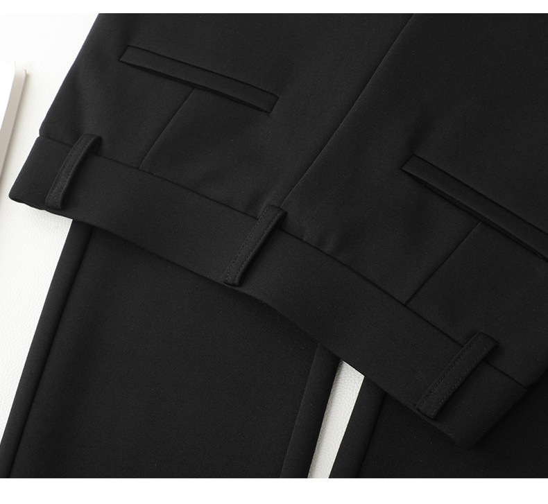 直筒法棍裤休闲裤女松紧腰2024夏季薄款锦棉弹力显瘦九分裤烟管裤详情21