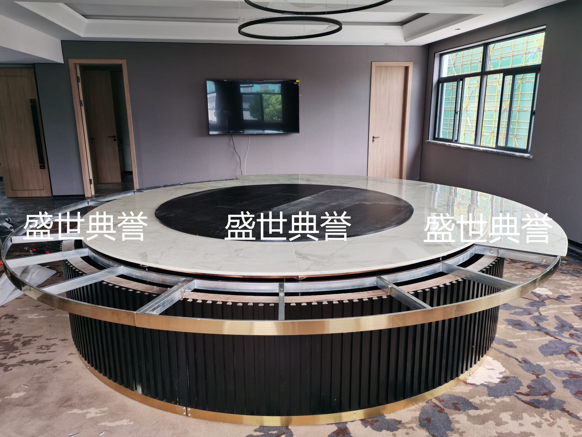 Electric round table, seafood restaurant, private room, marble electric table, high-end club, 20-person table at Shaoyang International Hotel pic 7
