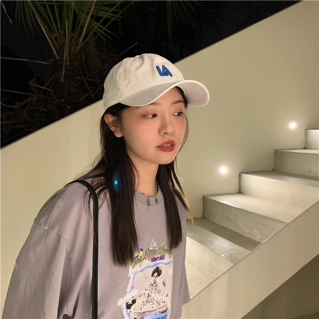 韩国软顶遮阳帽la棒球帽女可调节小标道奇队简约情侣ny鸭舌帽男潮详情13